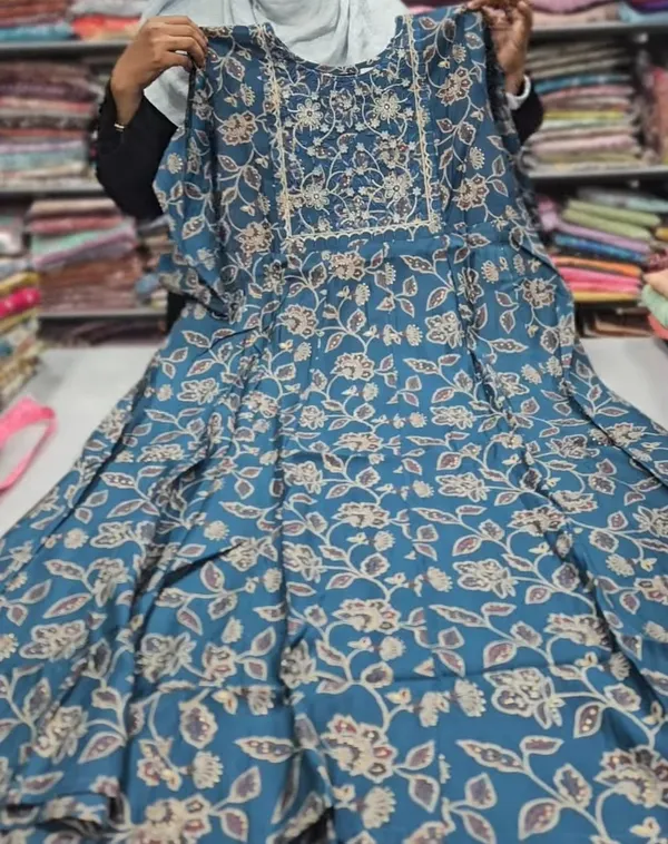 Vatican Silk Anarkali Long Top | AK1364
